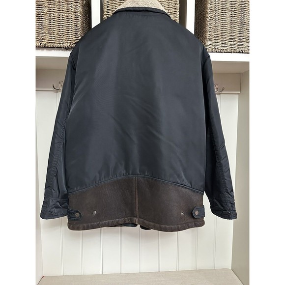 HUGO BOSS Vintage Bomber Jacket Mens 40R Brown Black - Picture 5 of 11